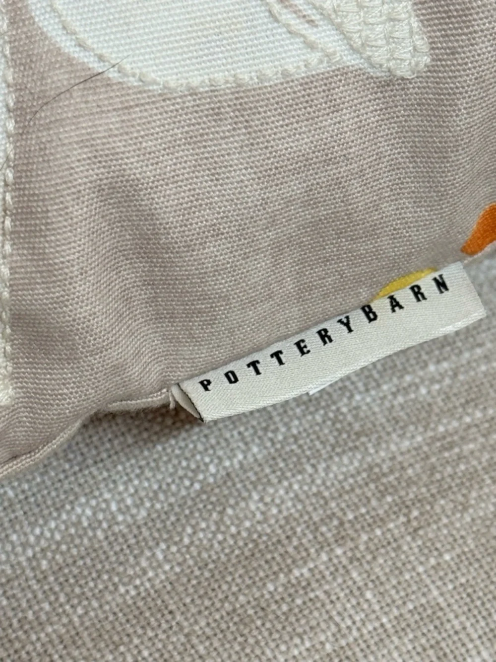 Pottery Barn Red Yellow Posy Floral Indoor Outdoor Lumbar Accent Pillow - Picture 14 of 14